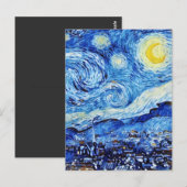 Carte Postale Van Gogh - La Nuit étoilée - Noël blanc (Devant / Derrière)