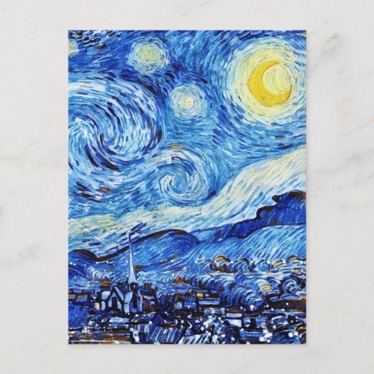 Carte Postale Van Gogh - La Nuit étoilée - Noël blanc (Devant)