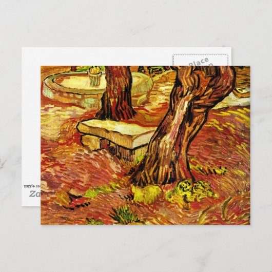 Carte Postale Van Gogh - Le Banc De Pierre (Devant / Derrière)