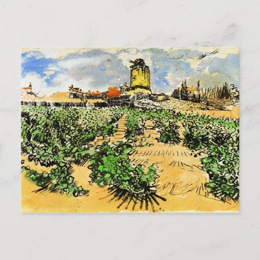 Carte Postale Van Gogh - Le moulin d'Alphonse Daudet (Devant)