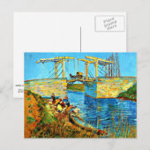 Carte Postale Van Gogh - Le pont des Langlois à Arles avec les f (Devant / Derrière)