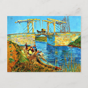 Carte Postale Van Gogh - Le pont des Langlois à Arles avec les f