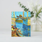 Carte Postale Van Gogh - Le pont des Langlois à Arles avec les f (Debout devant)