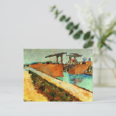 Carte Postale Van Gogh - Le pont des Langlois avec la route (Debout devant)
