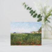 Carte Postale Van Gogh - Les prés avec des pavots (Debout devant)