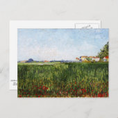 Carte Postale Van Gogh - Les prés avec des pavots (Devant / Derrière)