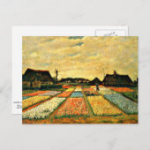 Carte Postale Van Gogh - Lits à fleurs en Hollande (Devant / Derrière)