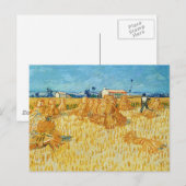 Carte Postale Van Gogh; Moisson en Provence (Devant / Derrière)
