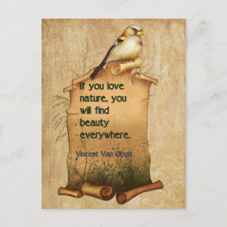 Carte Postale "Van Gogh" nature quote card