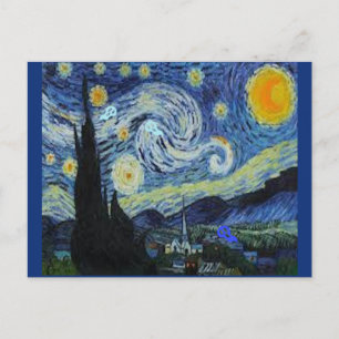 Carte Postale Van Gogh - Nuit étoilée - Parodie d'art,