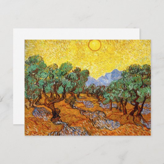 Carte postale Van Gogh Olive Trees (Devant / Derrière)