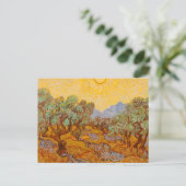 Carte Postale Van Gogh Olive Trees Soleil Jaune Ciel (Debout devant)
