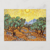 Carte Postale Van Gogh: Olive Trees with Yellow Sky and Sun (Devant)