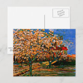 Carte Postale Van Gogh - Orchard à Blossom (Devant / Derrière)