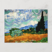 Carte Postale Van Gogh peinture, Wheatfield avec Cypress Tree (Devant)