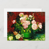 Carte Postale Van Gogh Peonies et Roses (Devant / Derrière)
