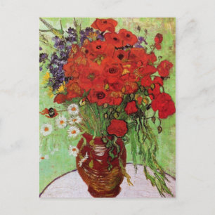 Carte postale Van Gogh Red Poppies and Daisy
