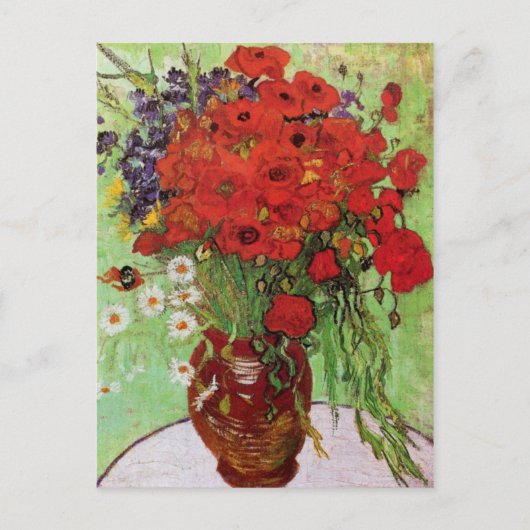 Carte postale Van Gogh Red Poppies and Daisy (Devant)