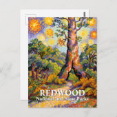 Carte Postale Van Gogh Redwood National Park Forest Landscape (Devant / Derrière)