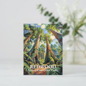Carte Postale Van Gogh Redwoods Park California Poster Style (Debout devant)