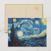 Carte Postale Van Gogh Starry Classic Nuit Impressionnisme Art (Devant / Derrière)