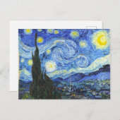 Carte Postale VAN GOGH Starry Nuit (Devant / Derrière)