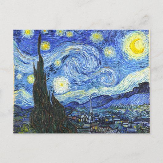 Carte Postale VAN GOGH Starry Nuit (Devant)