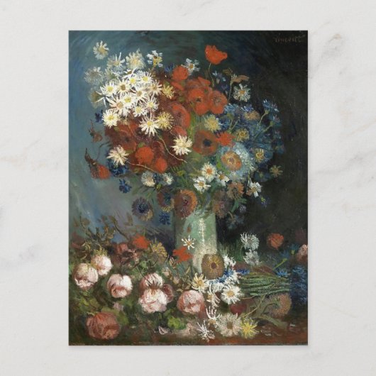 Carte Postale Van Gogh Still Life avec Fleurs de prairie et Rose (Devant)