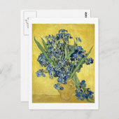Carte Postale Van Gogh Still Life Vase, Irises (F678) Art (Devant / Derrière)