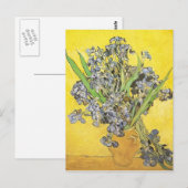 Carte Postale Van Gogh Still Life Vase, Irises (F678) Fine Art (Devant / Derrière)