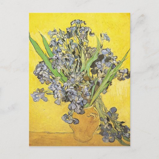 Carte Postale Van Gogh Still Life Vase, Irises (F678) Fine Art (Devant)