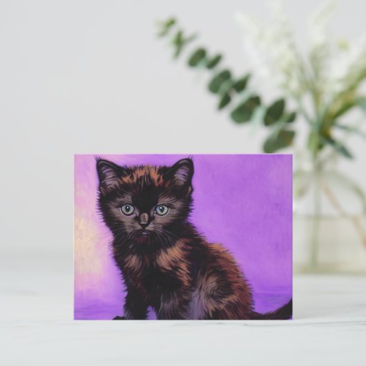 Carte Postale Van Gogh Style Chat pourpre (Debout devant)