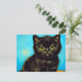 Carte Postale Van Gogh Style Pouting Kitten (Debout devant)