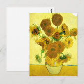 Carte Postale Van Gogh Sunflowers (Devant / Derrière)
