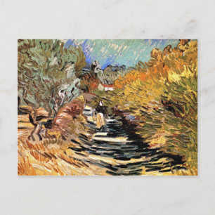 Carte Postale Van Gogh - Une Route À Saint-Rémy Avec Une Figure 