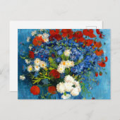 Carte Postale Van Gogh Vase avec Cornflowers et Poppies (Devant / Derrière)