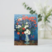 Carte Postale Van Gogh - Vase avec des fleurs de Cornouailles et (Debout devant)