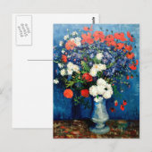 Carte Postale Van Gogh - Vase avec des fleurs de Cornouailles et (Devant / Derrière)