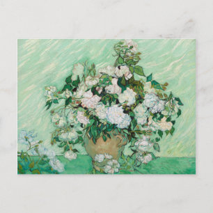 Carte Postale Van Gogh Vase avec roses roses rose peinture flora