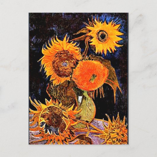 Carte Postale Van Gogh - Vase avec six tournesols (Devant)