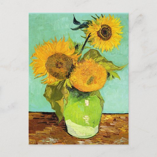 Carte Postale Van Gogh - Vase avec trois tournesols (Devant)
