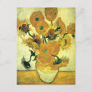Carte Postale Van Gogh - Vase Still Life avec 14 tournesols