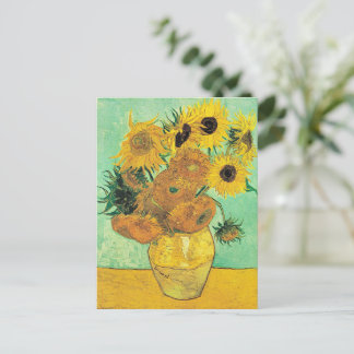 Carte Postale Van Gogh - Vase with 12 Sunflowers