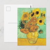 Carte Postale Van Gogh - Vase with 12 Sunflowers (Devant / Derrière)