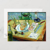 Carte Postale Van Gogh - Vie morte avec une plaque d'oignons (Devant / Derrière)