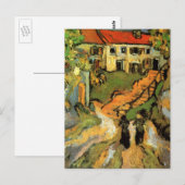 Carte Postale Van Gogh Village Street et Steps Auvers, Figures (Devant / Derrière)