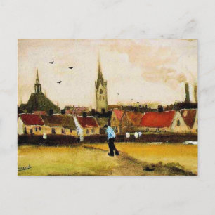 Carte Postale Van Gogh - Vue de La Haye avec Nouvelle Eglise,