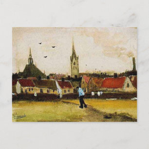 Carte Postale Van Gogh - Vue de La Haye avec Nouvelle Eglise