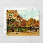 Carte Postale Van Gogh - Vue d'un parc à Paris  (Devant / Derrière)