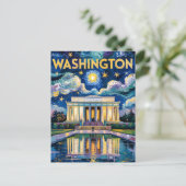 Carte Postale Van Gogh Washington DC Voyage Art Lincoln Memorial (Debout devant)